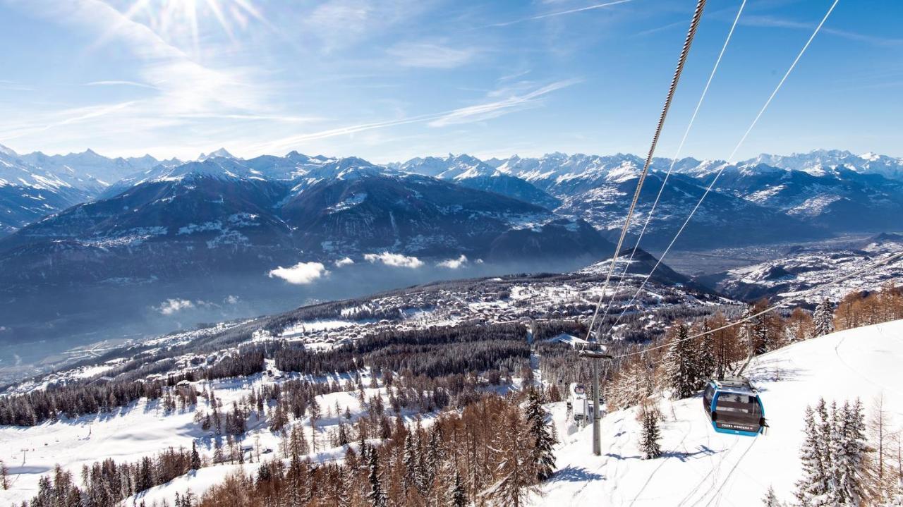 Au Bon Coeur L Golf 5Min L Vue L 4 Pers Lägenhet Crans-Montana Exteriör bild