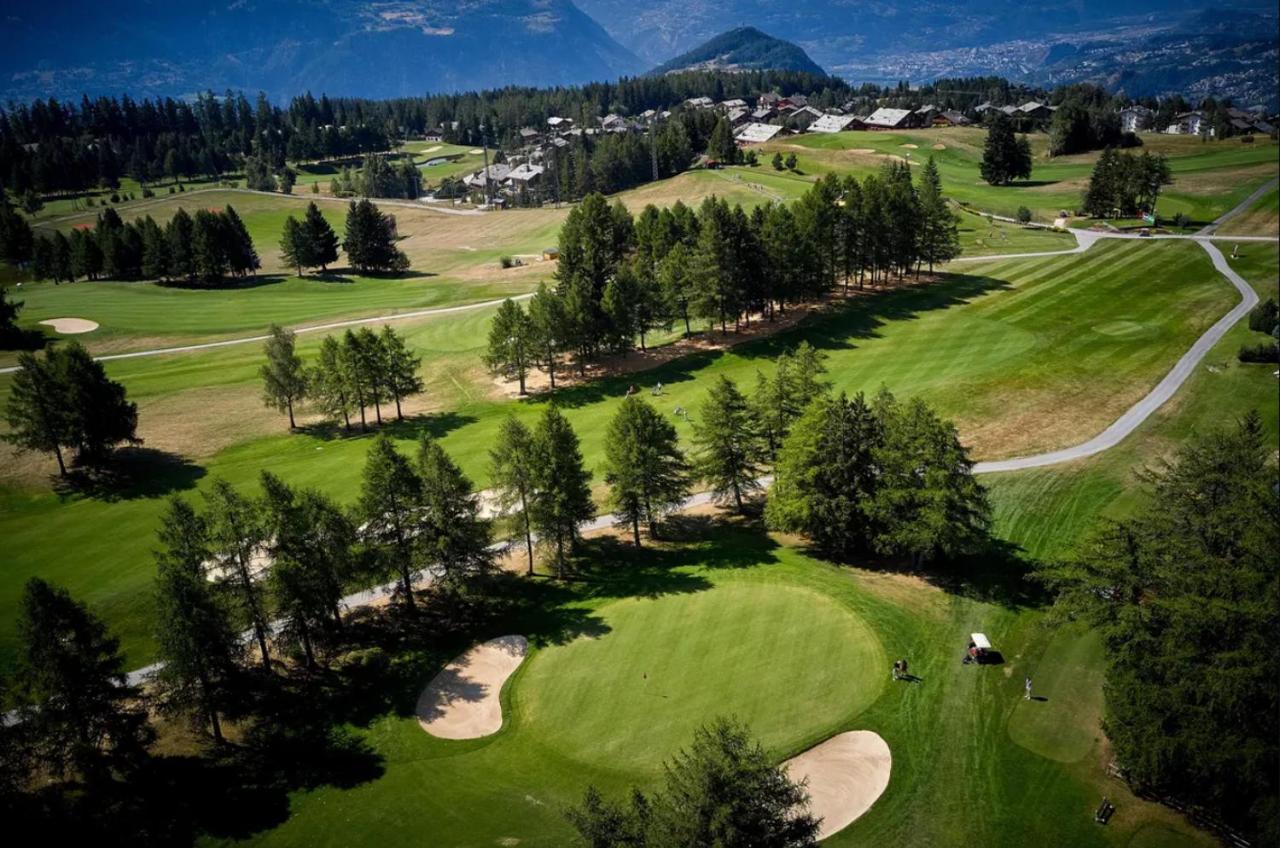 Au Bon Coeur L Golf 5Min L Vue L 4 Pers Lägenhet Crans-Montana Exteriör bild